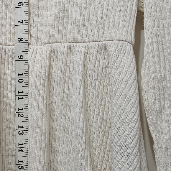 ROMWE Cream long sleeve Blouse Size M Woman's - Picture 5 of 13